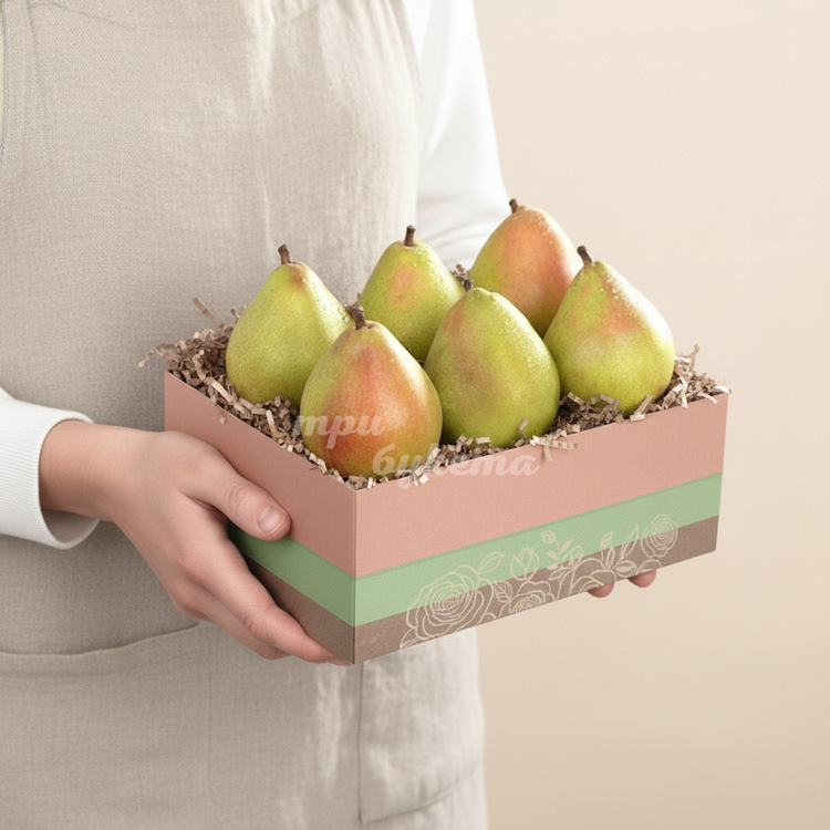 Коробочка с 6 грушами
