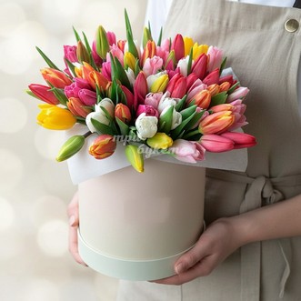 101 разноцветный тюльпан