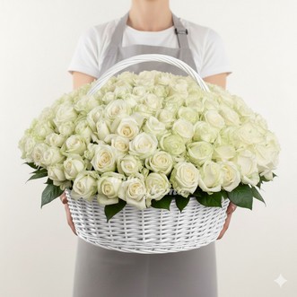 201 роза в корзине