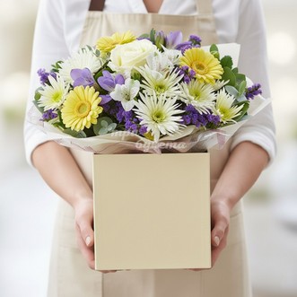 Комп. из альстромерий и гербер